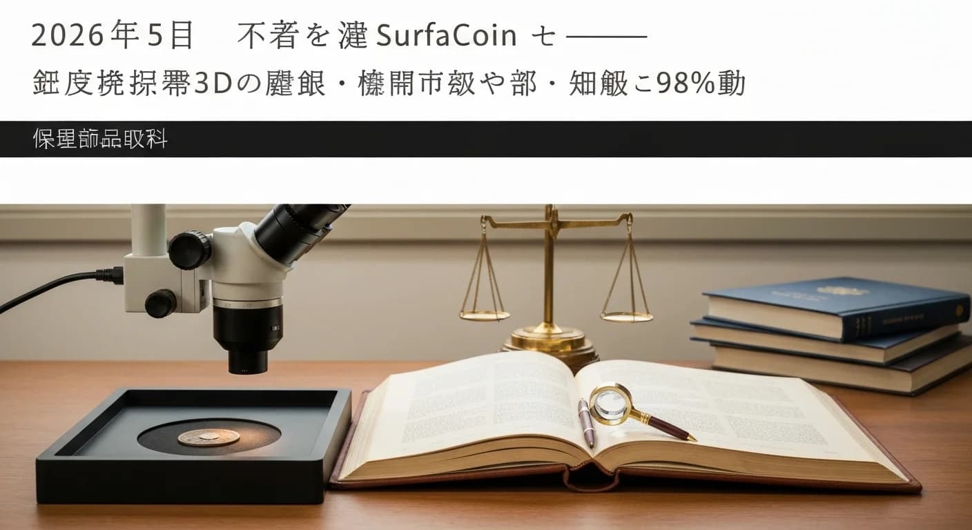 2026年5月 京大発スタートアップ「SurfaCoin」— 古銭表面3D分析を秒単位で実現、偽物判定精度98%の新計測技術 のヘッダ画像