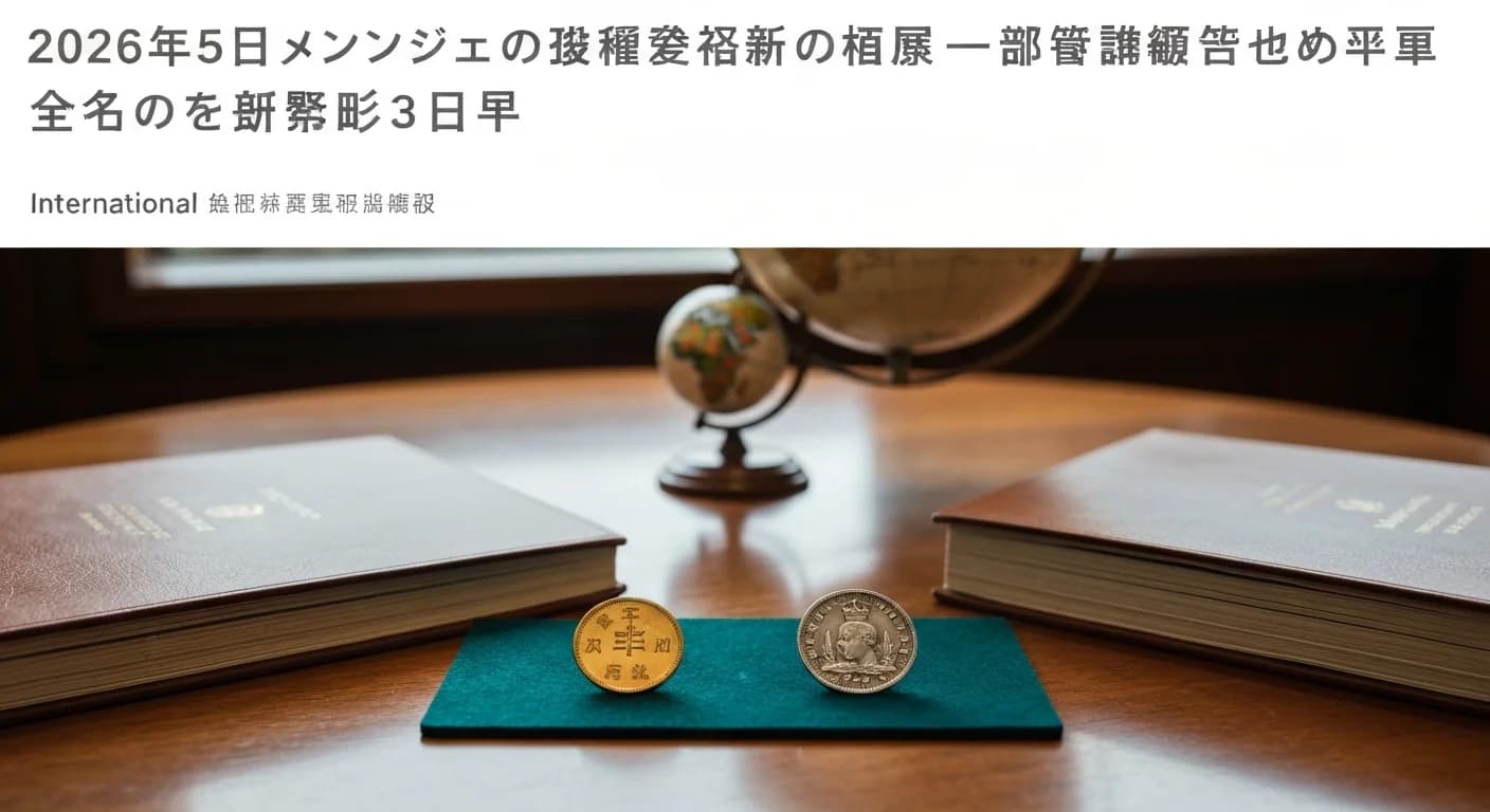 2026年5月 日本古銭 海外日系コミュニティ展 — ブラジル・ハワイ・カナダの3か国で同時開催、移民史×貨幣史テーマ のヘッダ画像
