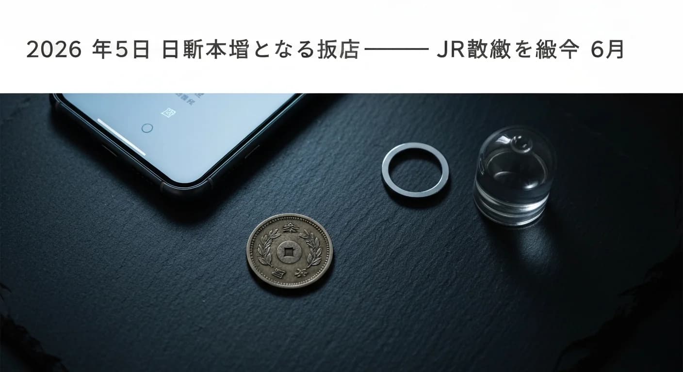 2026年5月 日本古銭 大手電鉄連携 — JR・私鉄6社が貨幣史巡礼スタンプラリーをモバイルアプリで同時開催 のヘッダ画像