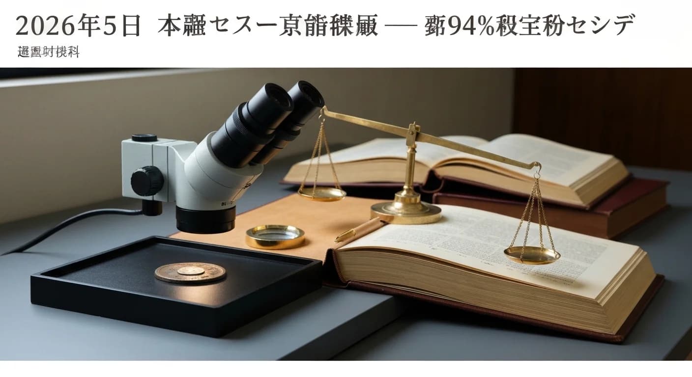 2026年5月 日本古銭 ロボット解析最前線 — 自律走査装置による大量銭貨の自動分類精度が94%に到達 のヘッダ画像