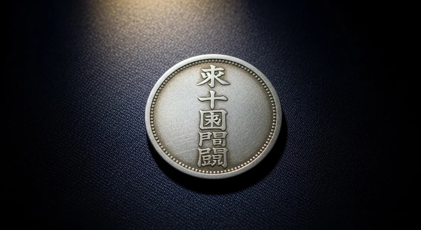 安政丁銀の画像。なまこ形で、表には「常是」や「安」の刻印が見える。
