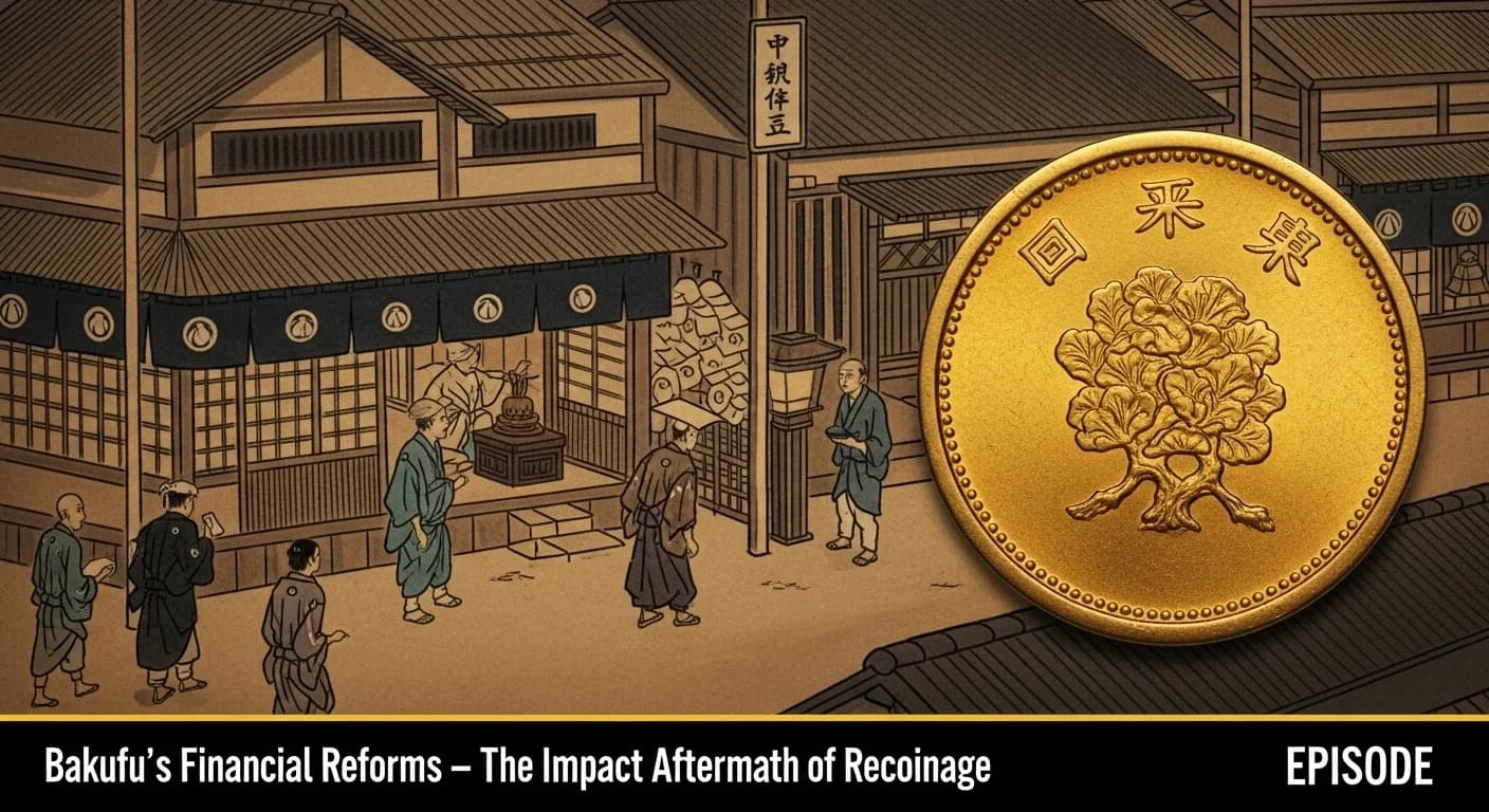 正徳時代の金座風景。品位回復のため、元禄小判が溶かされ新たな小判に鋳直されている