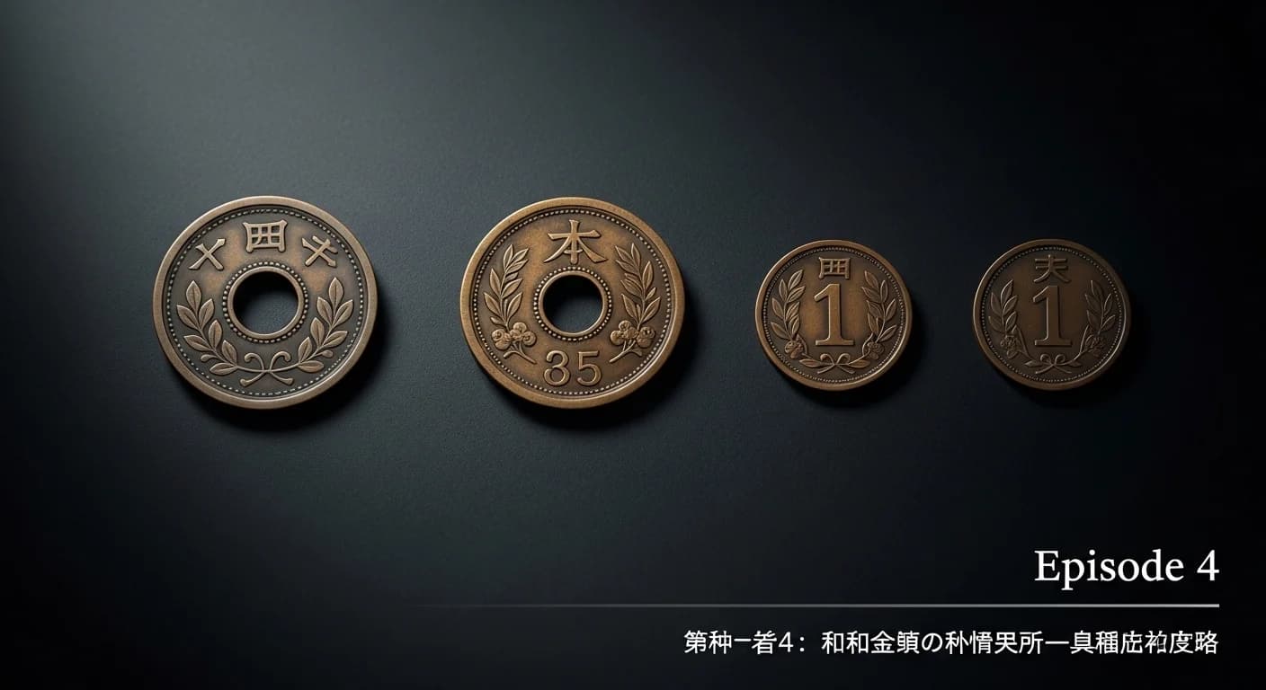 和同開珎と後継貨幣の比較イメージ
