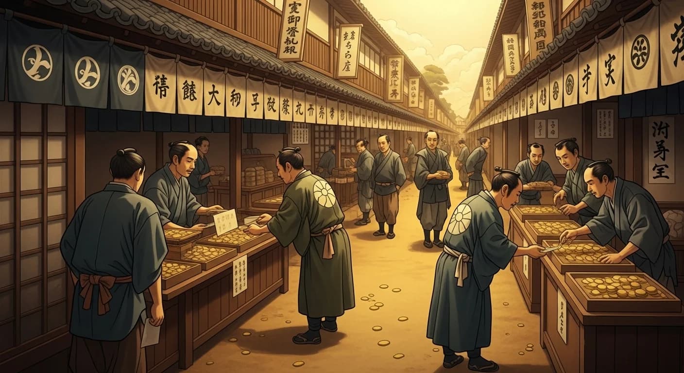 佐渡金山の小判にまつわる歴史的場面(第3章)