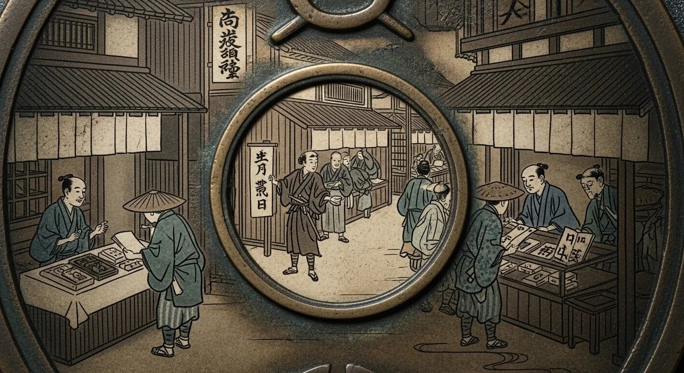 富本銭にまつわる歴史的場面(第3章)