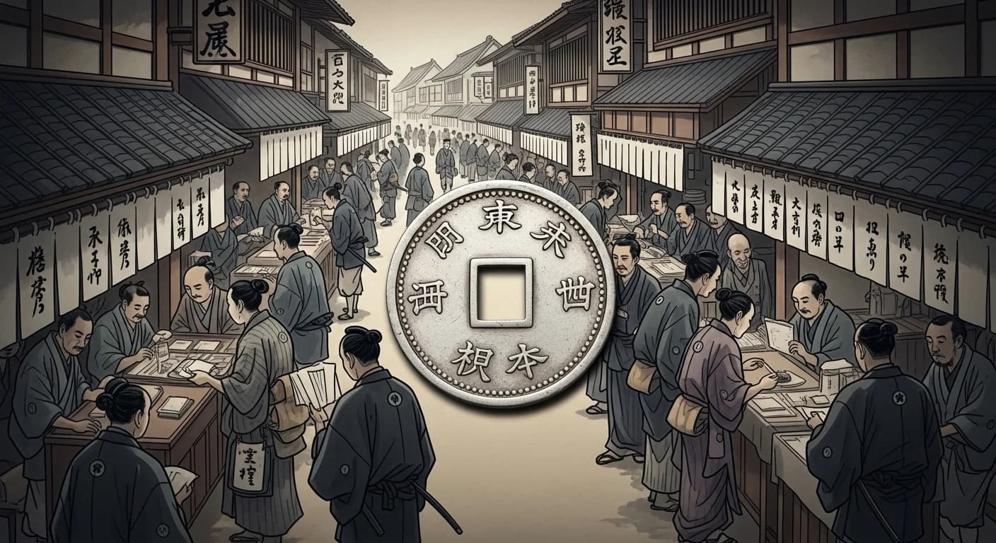 明和五匁銀にまつわる歴史的場面(第3章)