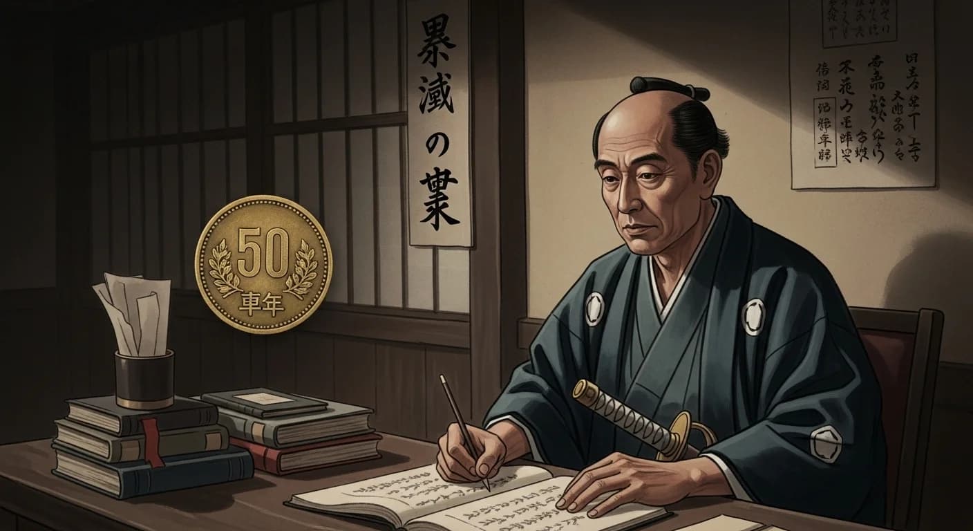 戦時50銭黄銅貨にまつわる歴史的場面(第1章)