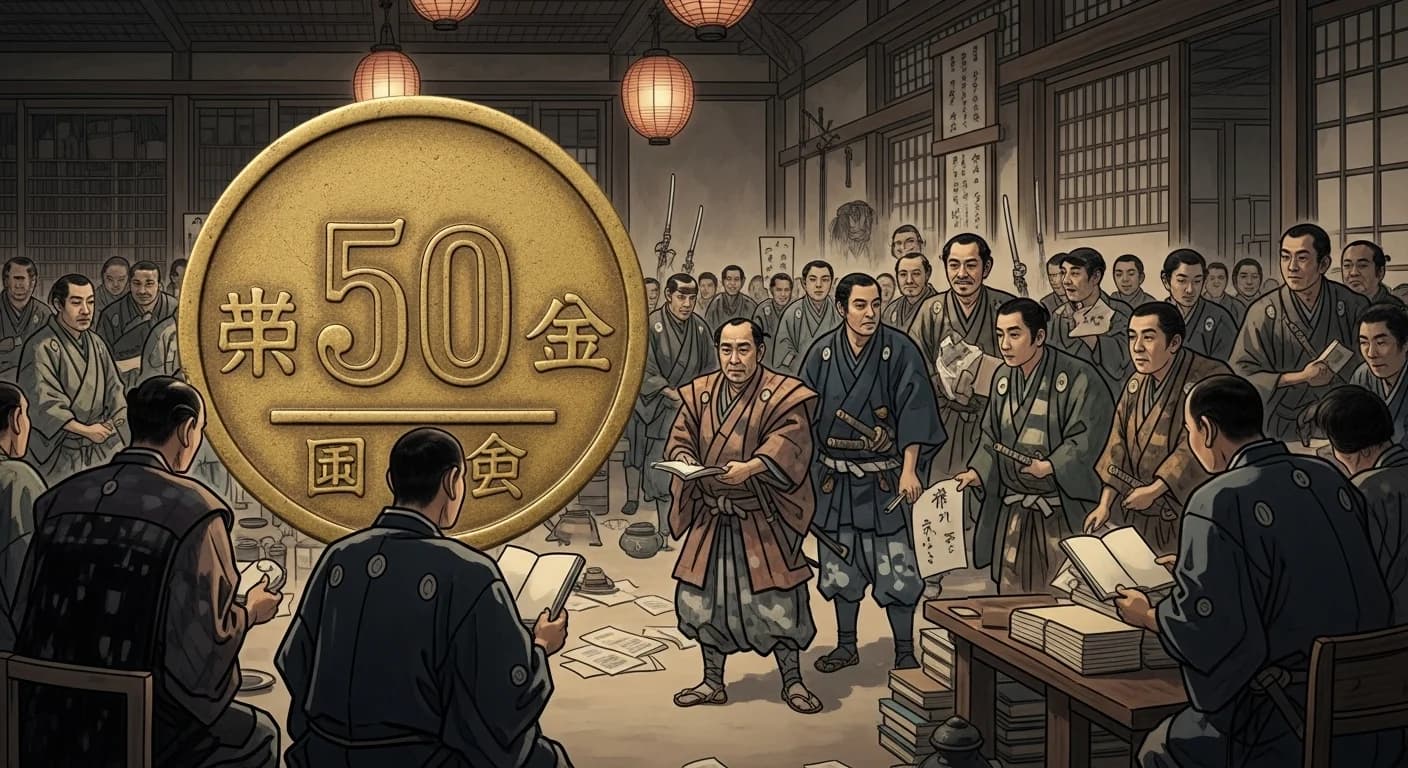 戦時50銭黄銅貨にまつわる歴史的場面(第4章)